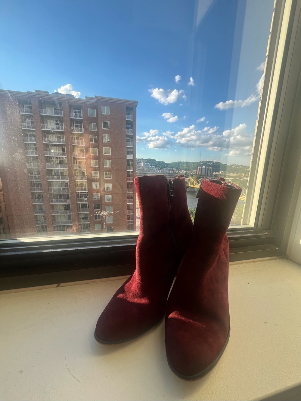 Coach Jemma Bootie Burgundy / Merlot / Oxblood Color Suede Ankle Booties
